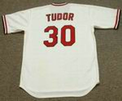 John Tudor St Louis Cardinals 1985 Cooperstown Home Baseball Stitched Jersey jersey front view