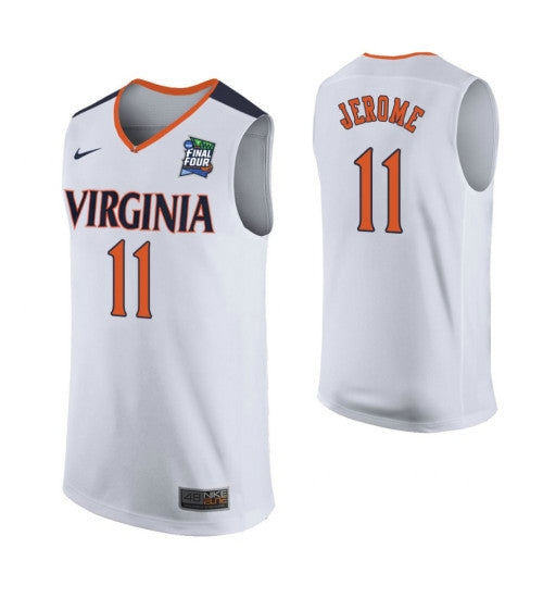 Jerome 11265 Virginia Cavaliers Ty #11 White stitched throwback college basketball jersey