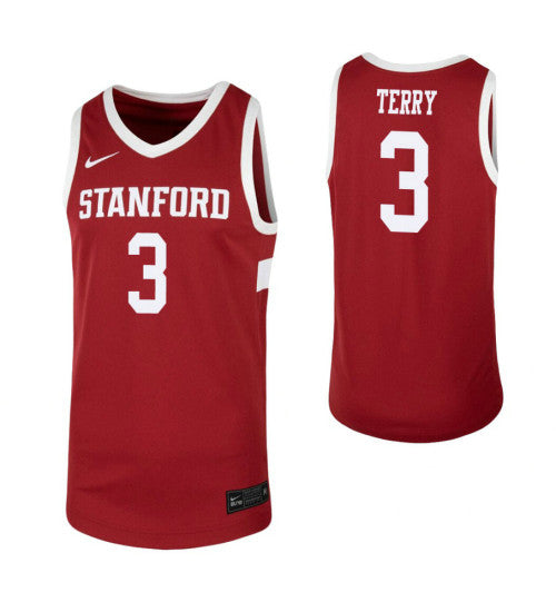 Stanford Cardinal 3 Tyrell Terry Cardinal College Basketball Jersey | Stitched Jersey RTJS 7155