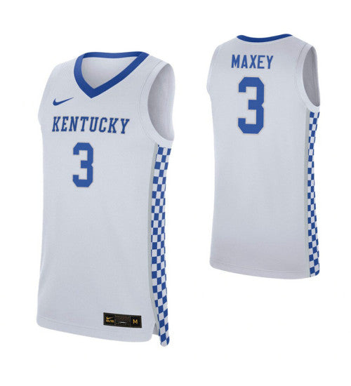 Tyrese Maxey Kentucky Wildcats 10782 White stitched throwback college basketball jersey