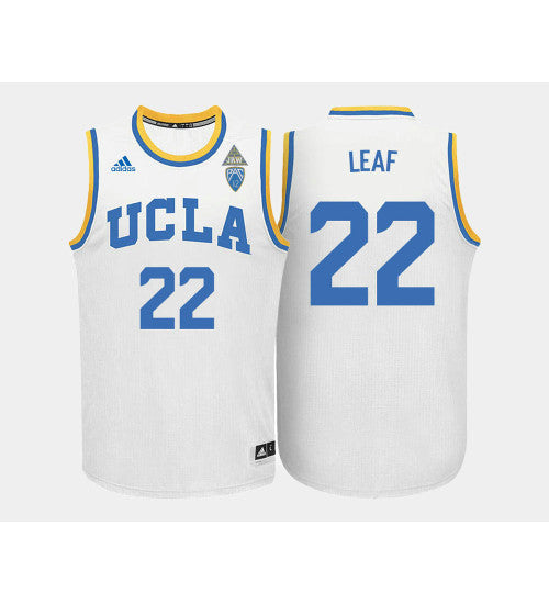 UCLA Bruins T J Leaf Home #22 White stitched throwback college basketball jersey