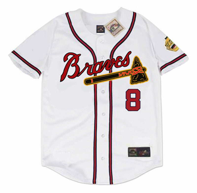 Bob Uecker Milwaukee Braves 1962 Home Throwback Baseball Jersey jersey front view