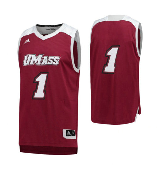 Umass Minute Umass Minute Jersey #1 Maroon stitched throwback college basketball jersey