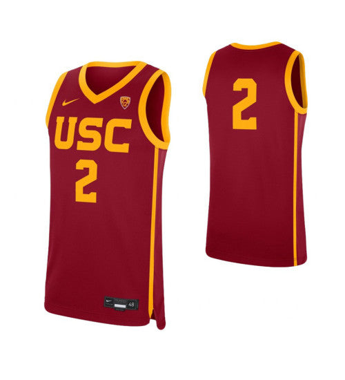 Usc Trojans 2 College Basketball Jersey Cardinal | Stitched Jersey RTJS 6549