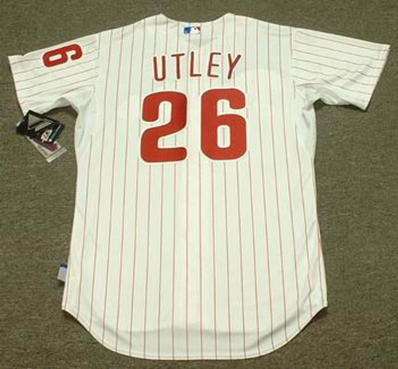 Philadelphia Phillies Chase Utley Cool Base MLB jersey front view