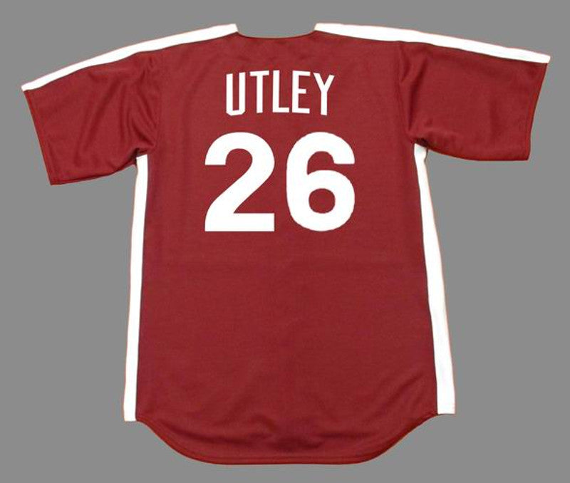 Philadelphia Phillies Chase Utley Cooperstown MLB jersey front view