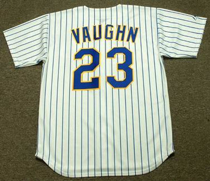 Milwaukee Brewers Greg Vaughn Cooperstown MLB jersey front view