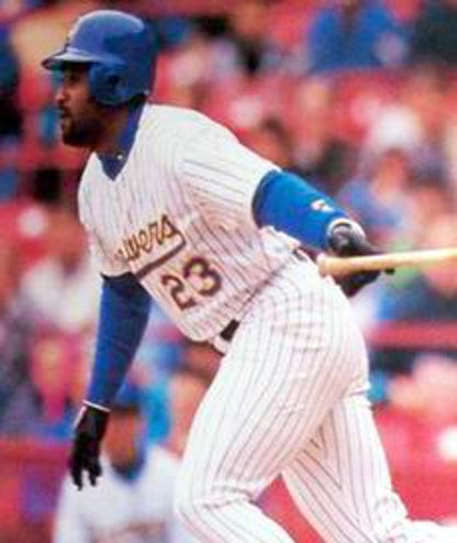 Milwaukee Brewers Greg Vaughn Cooperstown MLB jersey front view