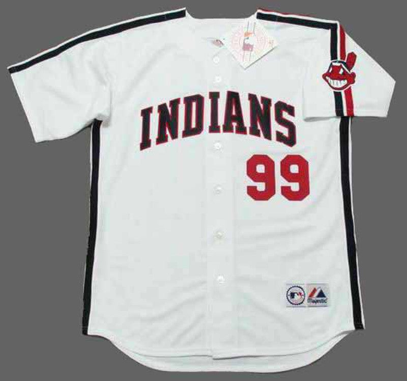 Cleveland Indians Ricky Wild Thing Vaughn 1980s MLB jersey front view