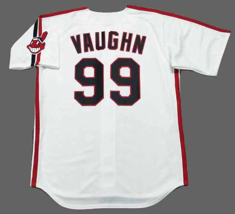 Cleveland Indians Ricky Wild Thing Vaughn 1980s MLB jersey front view