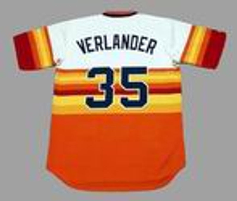 Houston Astros Justin Verlander 1980s MLB jersey front view