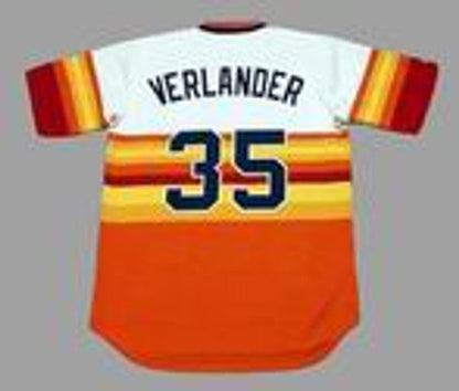 Houston Astros Justin Verlander 1980s MLB jersey front view