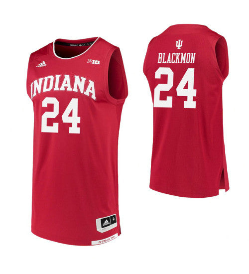 Indiana Hoosiers 24 Vijay Blackmon Crimson College Basketball Jersey stitched retro jersey