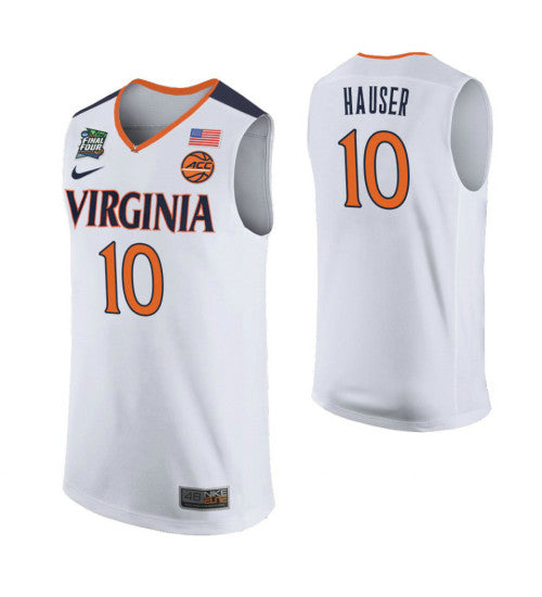 Sam Hauser Virginia Cavaliers #10 White stitched throwback college basketball jersey