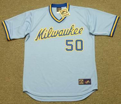 Milwaukee Brewers Pete Vuckovich Cooperstown MLB jersey front view