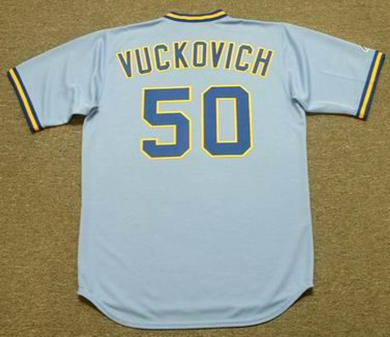Milwaukee Brewers Pete Vuckovich Cooperstown MLB jersey front view