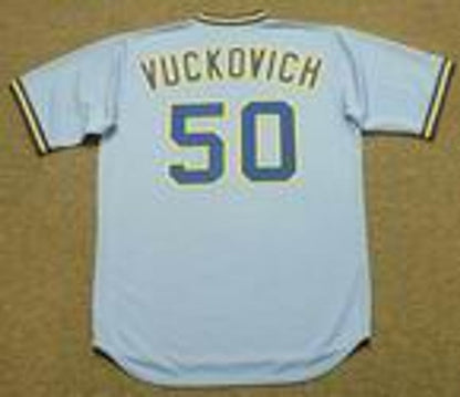 Milwaukee Brewers Pete Vuckovich Cooperstown MLB jersey front view