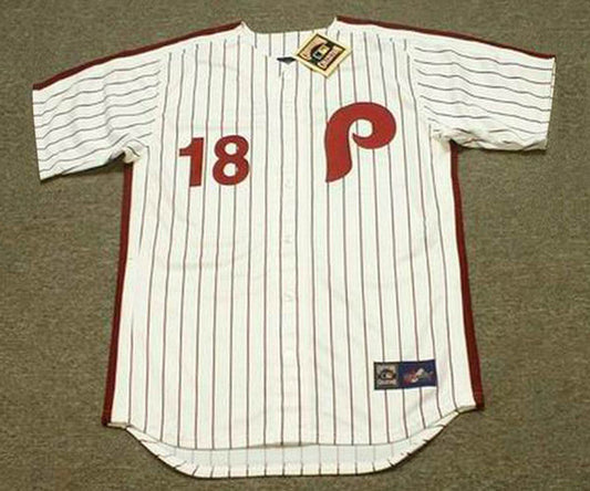 Philadelphia Phillies John Vukovich Cooperstown MLB jersey front view