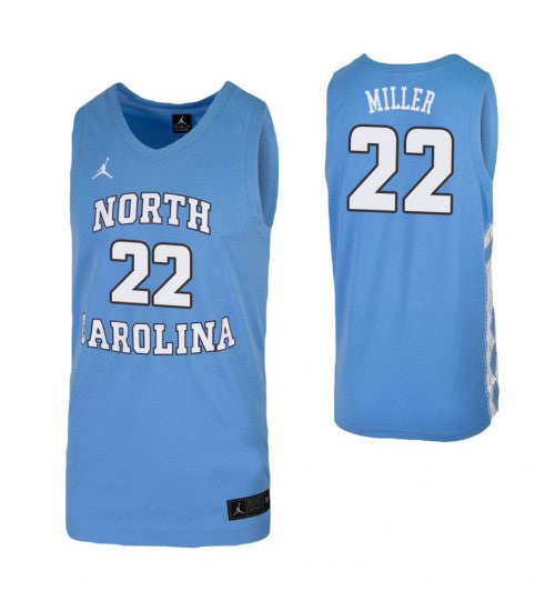 Walker Miller College Basketball Jersey Carolina Blue North Carolina Tar Heels | Stitched Jersey RTJS 6148
