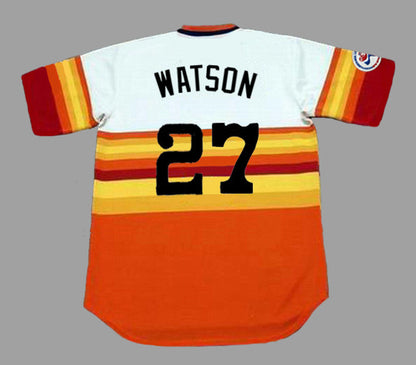 Houston Astros Bob Watson MLB jersey front view