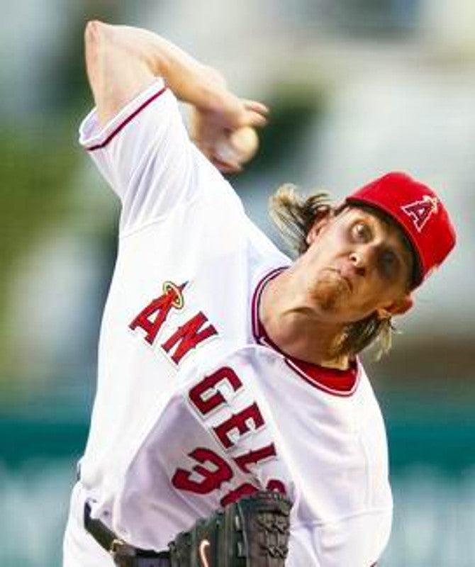 Los Angeles Angels Jered Weaver MLB jersey front view