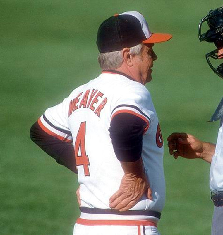 Baltimore Orioles Earl Weaver Cooperstown MLB jersey front view