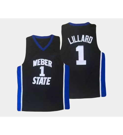 Weber State Wildcats 1 Damian Lillard Black Alternate College Basketball Jersey | Stitched Jersey RTJS 6095