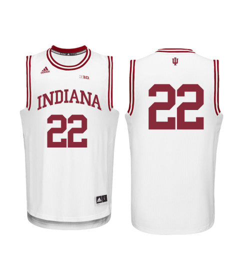 Indiana Hoosiers 22 Clifton Moore College Basketball Jersey White stitched retro jersey