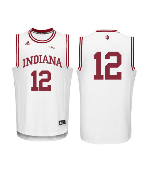 Indiana Hoosiers 12 Ethan Lasko College Basketball Jersey White stitched retro jersey