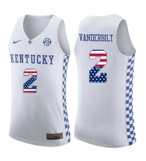 Kentucky Wildcats 2 Jarred Vanderbilt College Basketball Jersey White stitched retro jersey