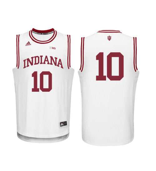 Indiana Hoosiers 10 Johnny Jager College Basketball Jersey White | Stitched Jersey RTJS 4171