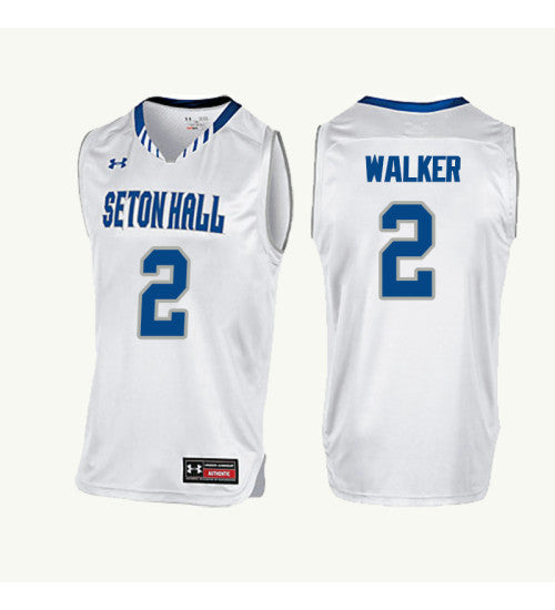 Seton Hall Pirates Jordan Walker #2 White stitched throwback college basketball jersey