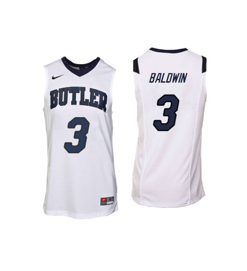 Butler Bulldogs 3 Kamar Baldwin College Basketball Jersey White | Stitched Jersey RTJS 5303