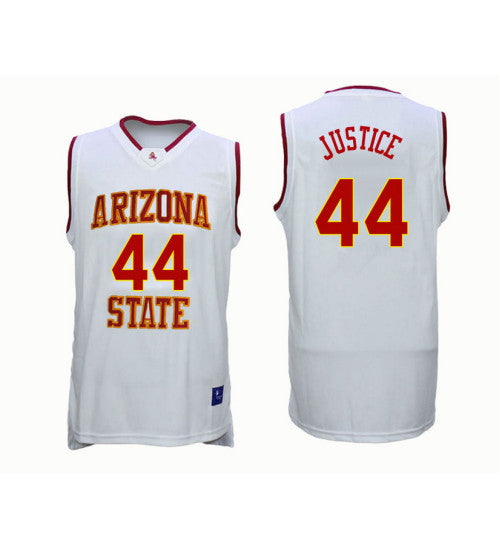 Arizona State Sun Devils 44 Kodi Justice College Basketball Jersey White stitched basketball jersey for game day fanwear