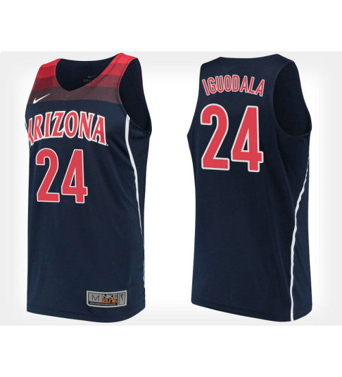 Arizona Wildcats 24 Andre Iguodala Navy Alternate College Basketball Jersey stitched basketball jersey for game day fanwear