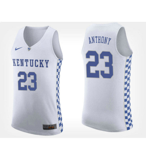 Kentucky Wildcats 23 Anthony Davis White Road College Basketball Jersey | Stitched Jersey RTJS 3612