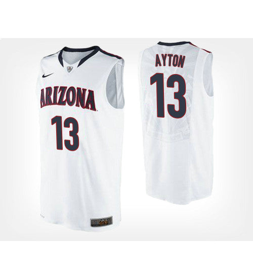 Arizona Wildcats 13 Deandre Ayton White Road College Basketball Jersey | Stitched Jersey RTJS 5607