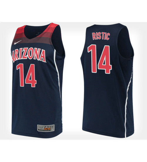 Arizona Wildcats 14 Dusan Ristic Navy Alternate College Basketball Jersey | Stitched Jersey RTJS 5605