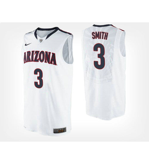 Arizona Wildcats 3 Dylan Smith White Road College Basketball Jersey | Stitched Jersey RTJS 5562
