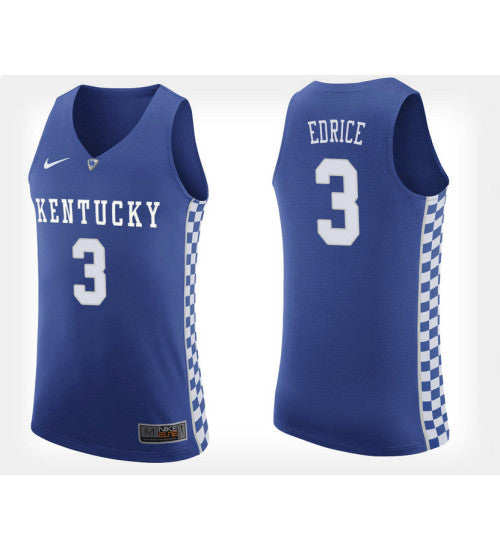 Kentucky Wildcats 3 Edrice Adebayo Blue Home College Basketball Jersey | Stitched Jersey RTJS 3599