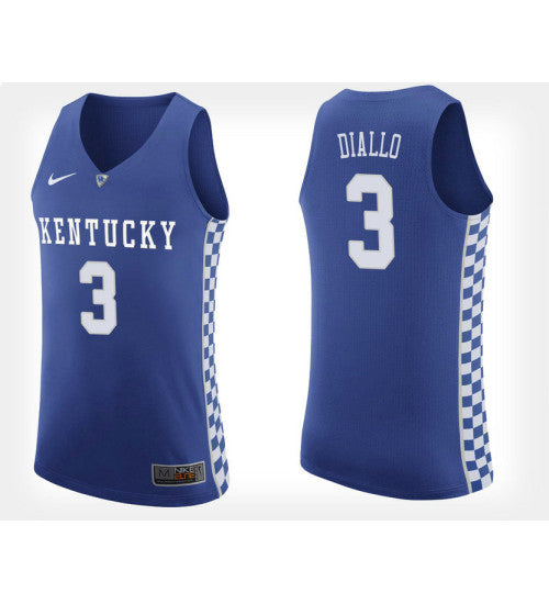 Kentucky Wildcats 3 Hamidou Diallo Blue Home College Basketball Jersey | Stitched Jersey RTJS 3596