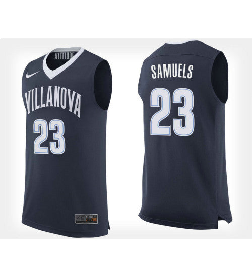 Villanova Wildcats Jermaine Samuels Home #23 Navy stitched throwback college basketball jersey