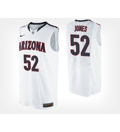 Arizona Wildcats 52 Kory Jones White Road College Basketball Jersey stitched basketball jersey for game day fanwear