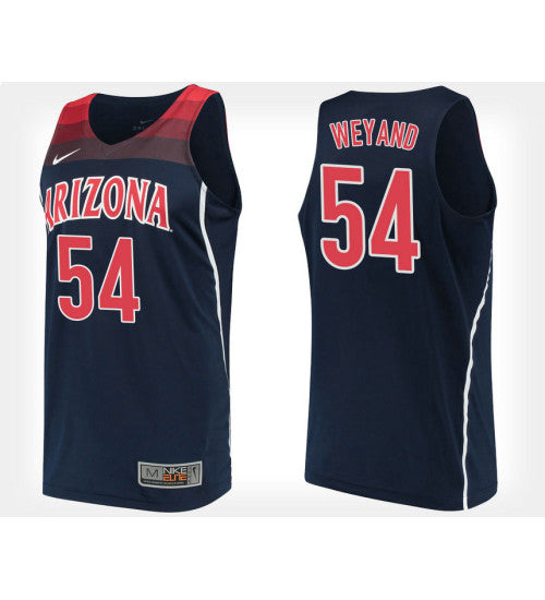 Arizona Wildcats 54 Matt Weyand Navy Alternate College Basketball Jersey | Stitched Jersey RTJS 5499