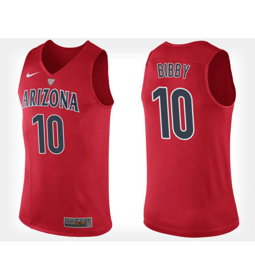 Arizona Wildcats 10 Mike Bibby Red Home College Basketball Jersey stitched basketball jersey for game day fanwear