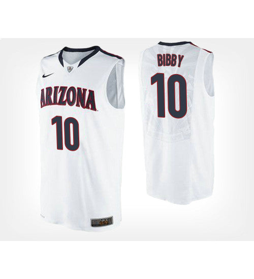 Arizona Wildcats 10 Mike Bibby White Road College Basketball Jersey stitched basketball jersey for game day fanwear