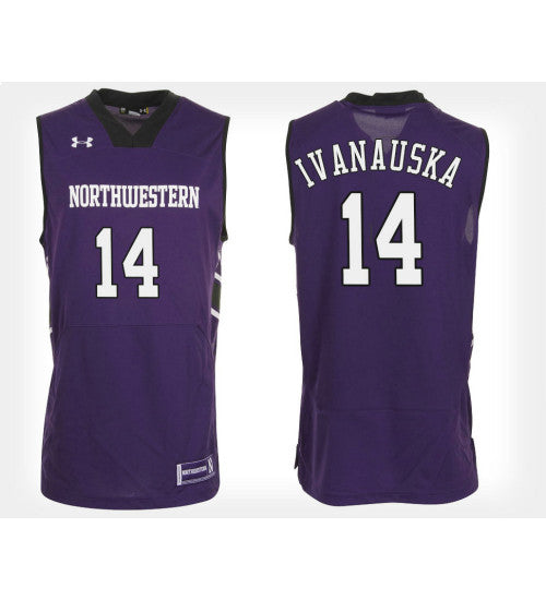 Northwestern Wildcats 14 Rapolas Ivanauskas Purple Home College Basketball Jersey | Stitched Jersey RTJS 7905