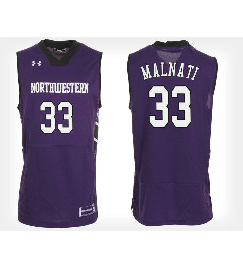 Northwestern Wildcats #33 Tino Malnati Purple Home College Basketball Jersey stitched college jersey