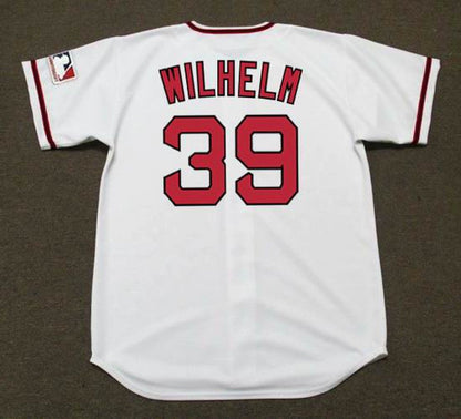 Hoyt Wilhelm California Angels 1969 Cooperstown Home Baseball Stitched Jersey jersey front view