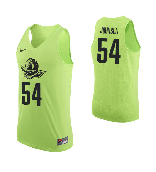 Oregon Ducks 54 Will Johnson College Basketball Jersey Apple Green 4279 | Stitched Jersey RTJS 7469